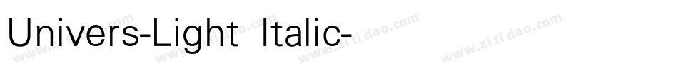 Univers-Light Italic字体转换